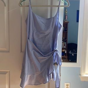 Light blue tie princess polly dress